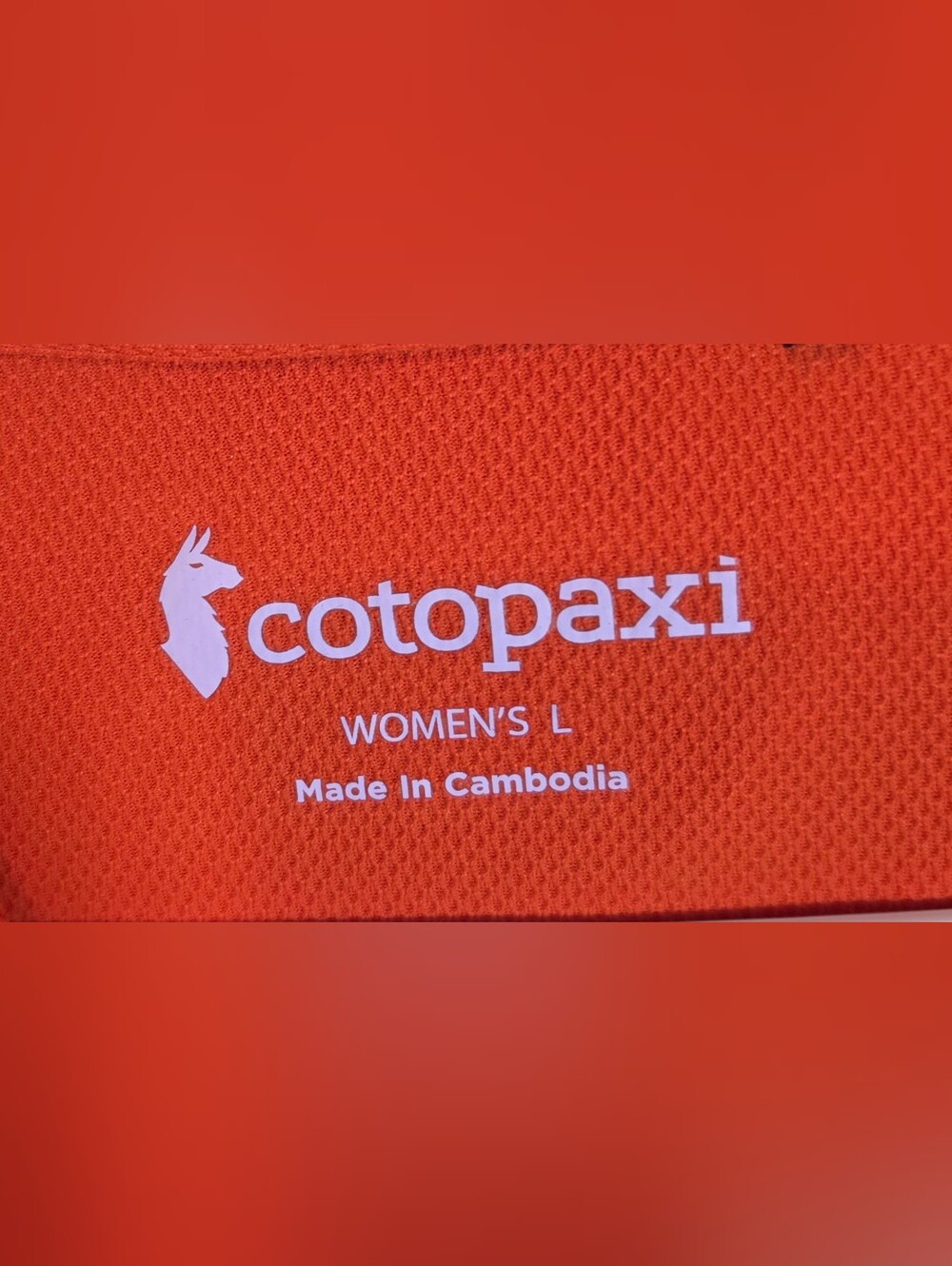 Cotopaxi Sombra Sun Hoodie Womens L Orange UPF 50+ Hiking Gorpcore *small Stain* - Picture 8 of 9